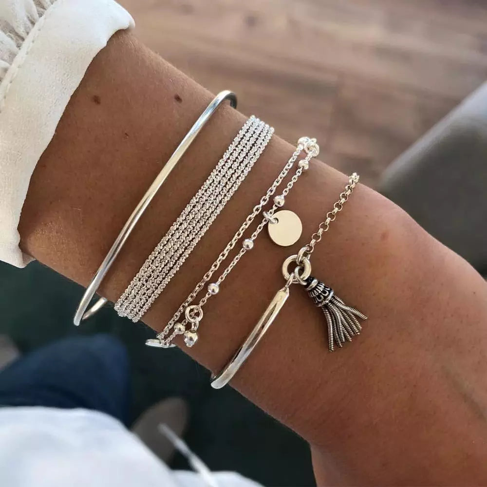 GypsyGleam Tassel Link Bracelets