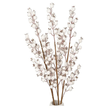 White Berry Stem Branches (1pc)