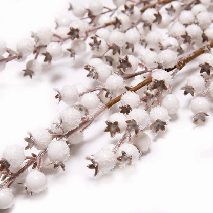 White Berry Stem Branches (1pc)