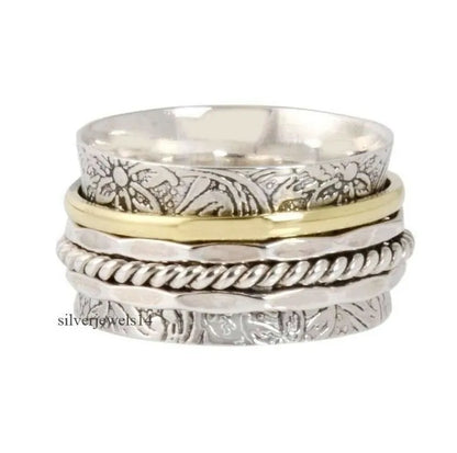 VintageTwirl Antique Elegance Spinner Ring