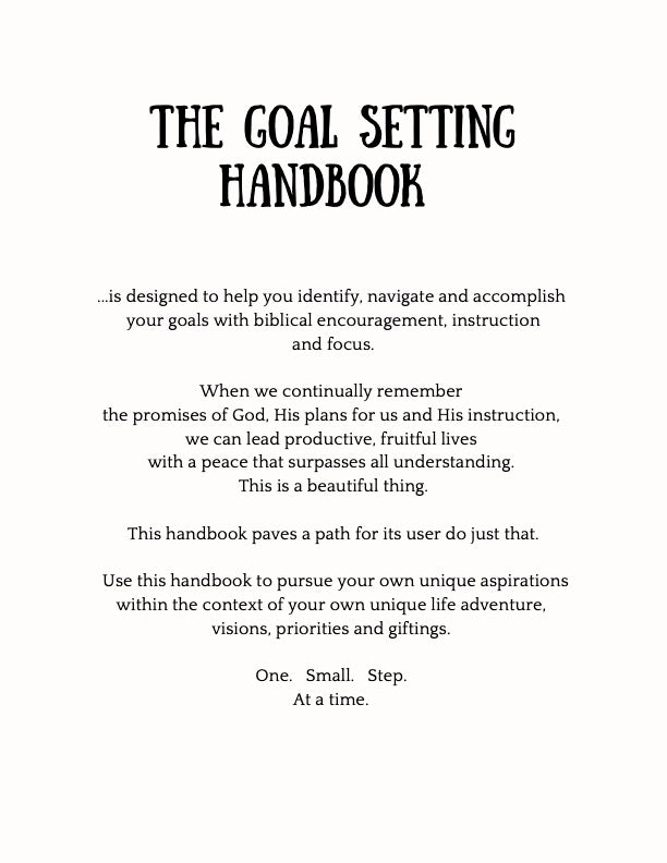 The Goal Setting Handbook - his (paperback)