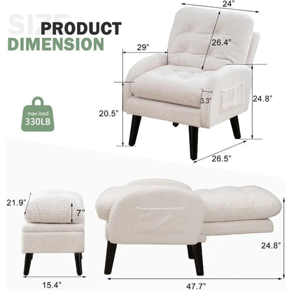 PlushPair Retreat Chair w/ Ottoman