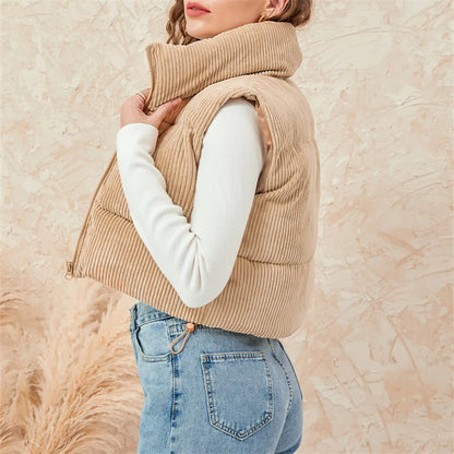 Corduroy Puffer Vest