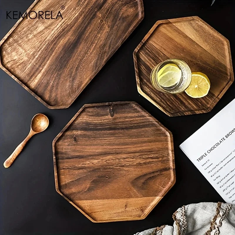 Acacia Wood Serving Tray (1pc)