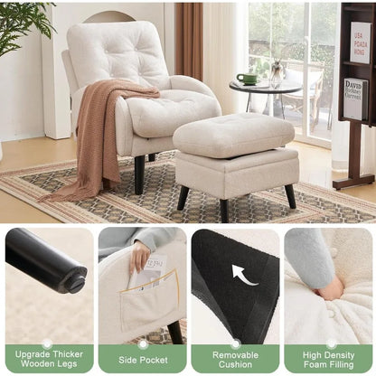 PlushPair Retreat Chair w/ Ottoman