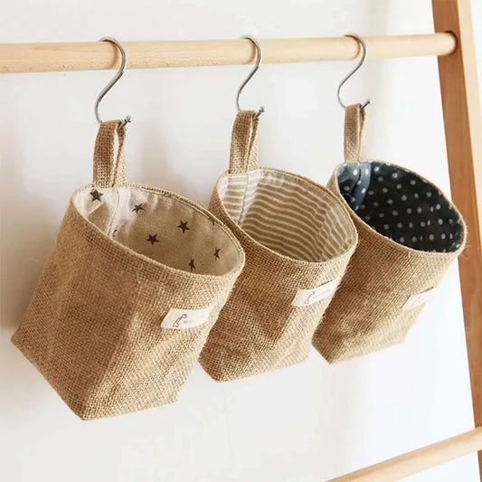 Cotton Linen Hanging Storage Bag