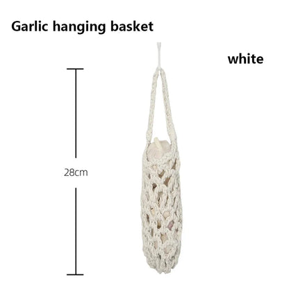 XS-XXL Wall-mounted Sundries Storage Bag Hanging Wall Vegetable Fruit Baskets Organize Bag Jute Eco Teardrop Kitchen Organizer