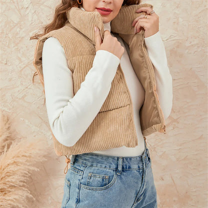 Corduroy Puffer Vest