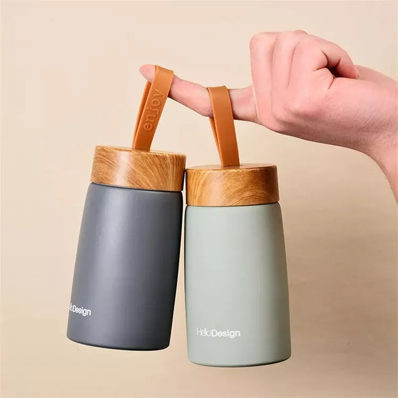 Stainless Steel Wood Top Mug (kid size)