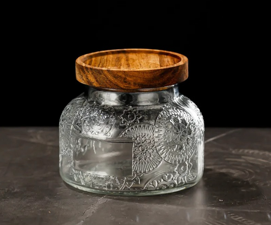 FloralEra Heritage Glass Canister