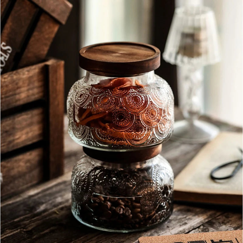 FloralEra Heritage Glass Canister