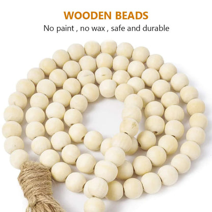 BohoCraft Bloom: Handmade Natural Wood Bead Garland