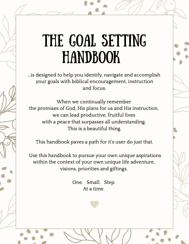 THE GOAL SETTING HANDBOOK (Interactive eBook)